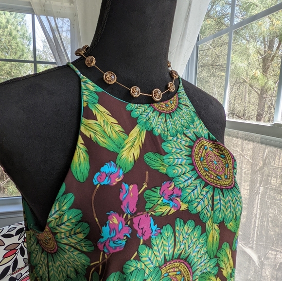 GREEN TRAPEZE DRESS size S - Picture 10 of 15